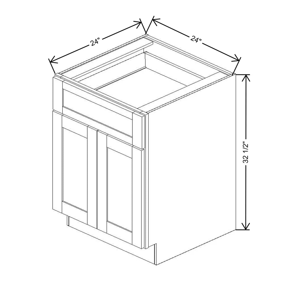 Fabuwood Allure Galaxy Timber 24" W x 32 1/2" H x 24" D ADA Double Door Base Cabinet