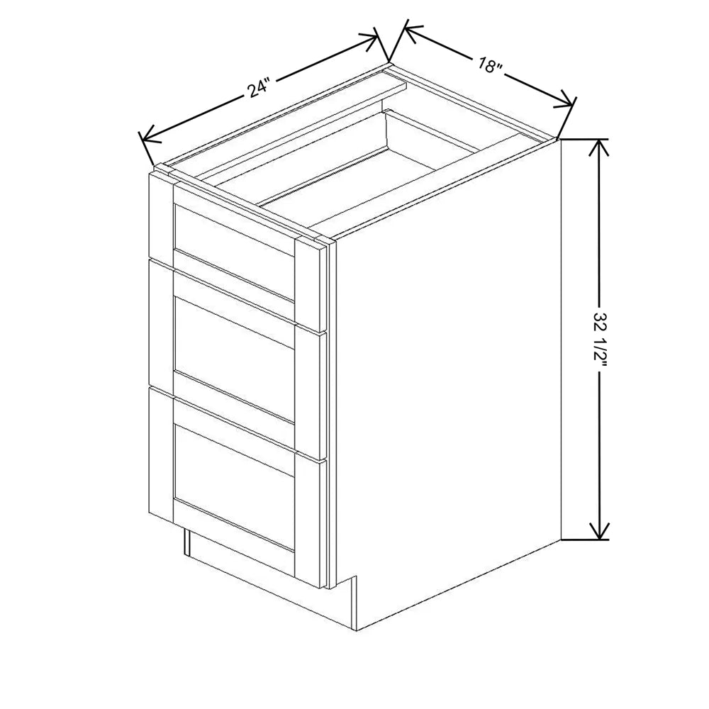 Fabuwood Allure Galaxy Linen 18" W x 32 1/2" H x 24" D ADA Drawer Base Cabinet