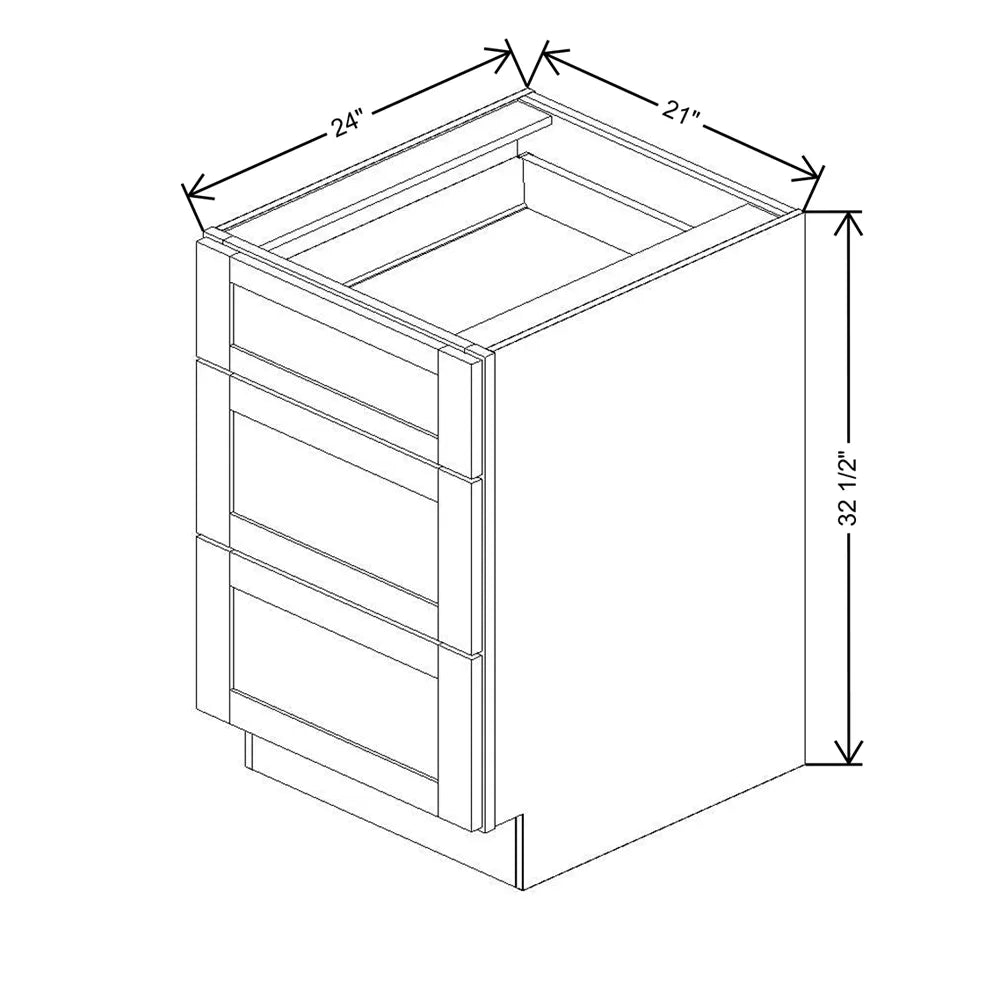 Fabuwood Allure Galaxy Horizon 21" W x 32 1/2" H x 24" D ADA Drawer Base Cabinet