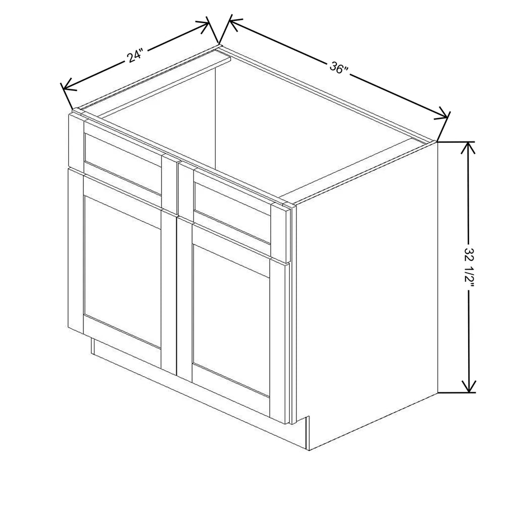 Fabuwood Allure Galaxy Linen 36" W x 32 1/2" H x 24" D ADA Sink Base Cabinet