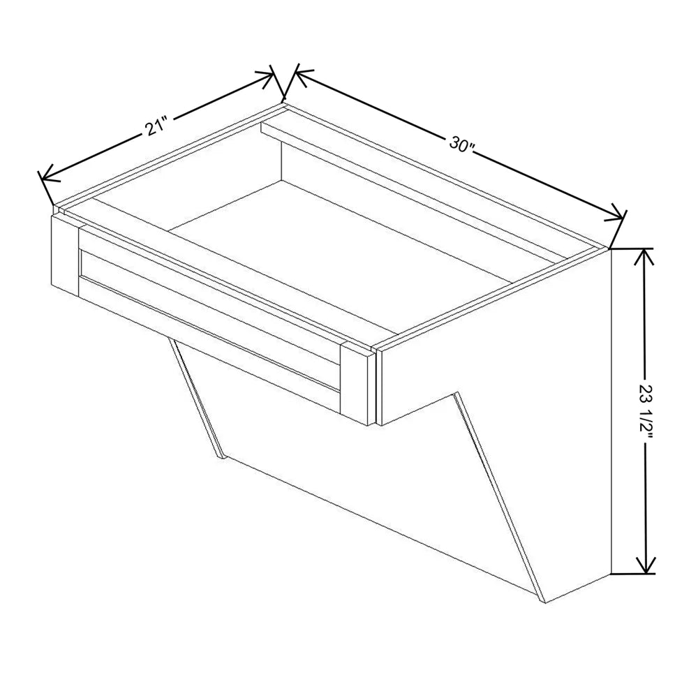 Fabuwood Allure Galaxy Frost 30" W x 32 1/2" H x 24" D ADA Wall Hung Vanity Sink Base Cabinet