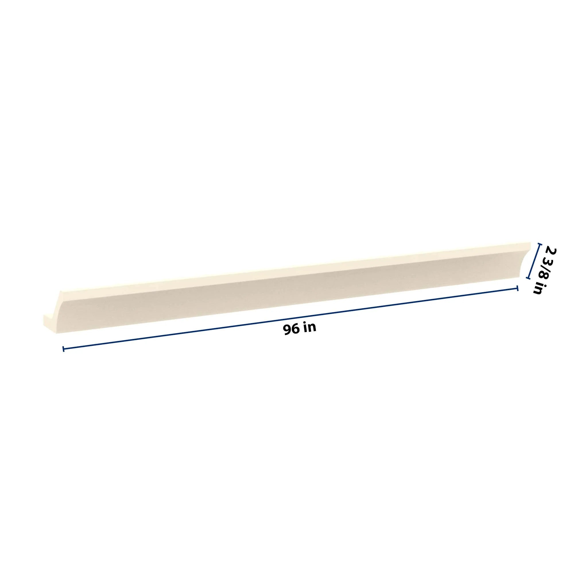 J&K Pearl Glazed H9 96" W 10 3-1/4 Cove Molding with Base