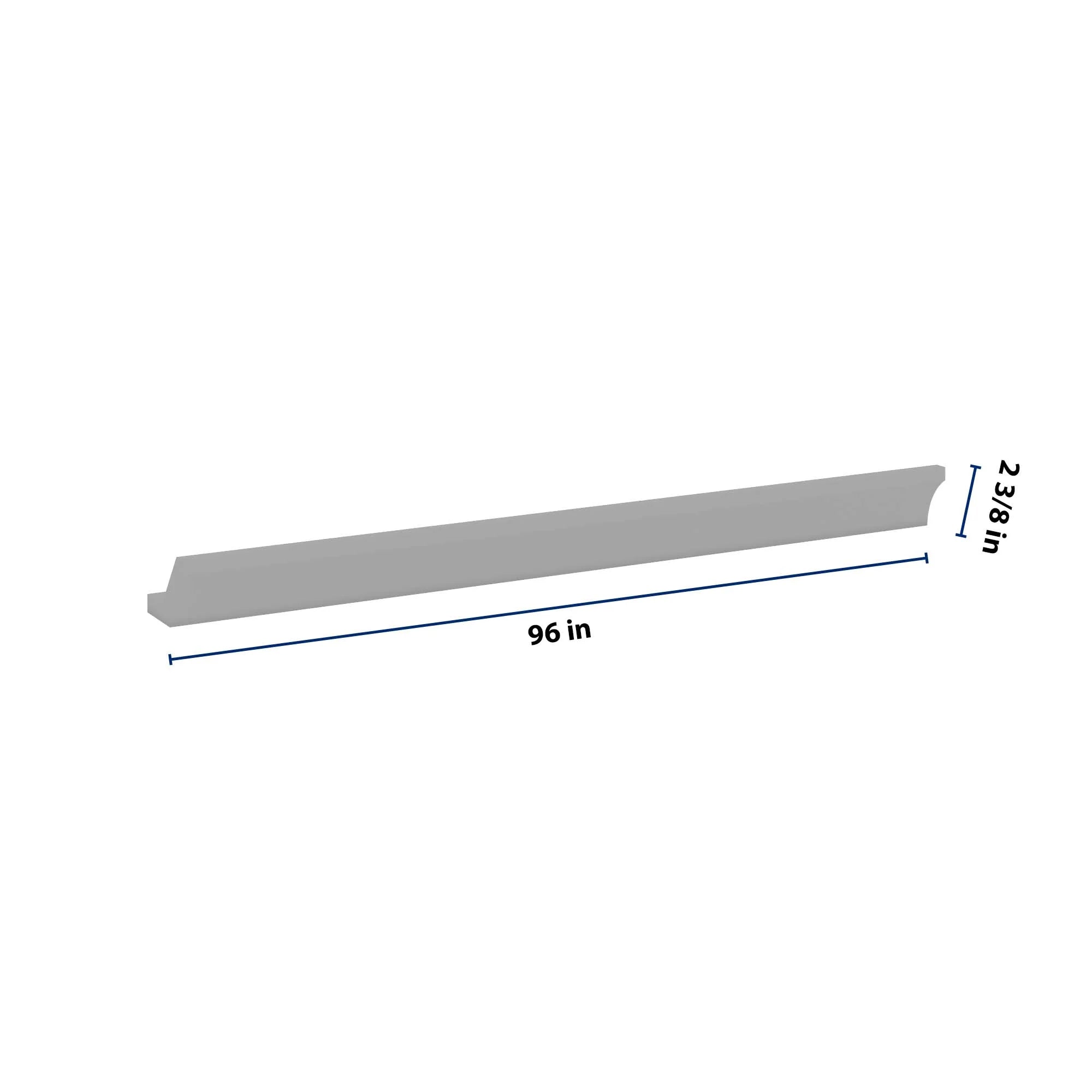J&K Castle Grey S5 96" W 10 3-1/4 Cove Molding with Base