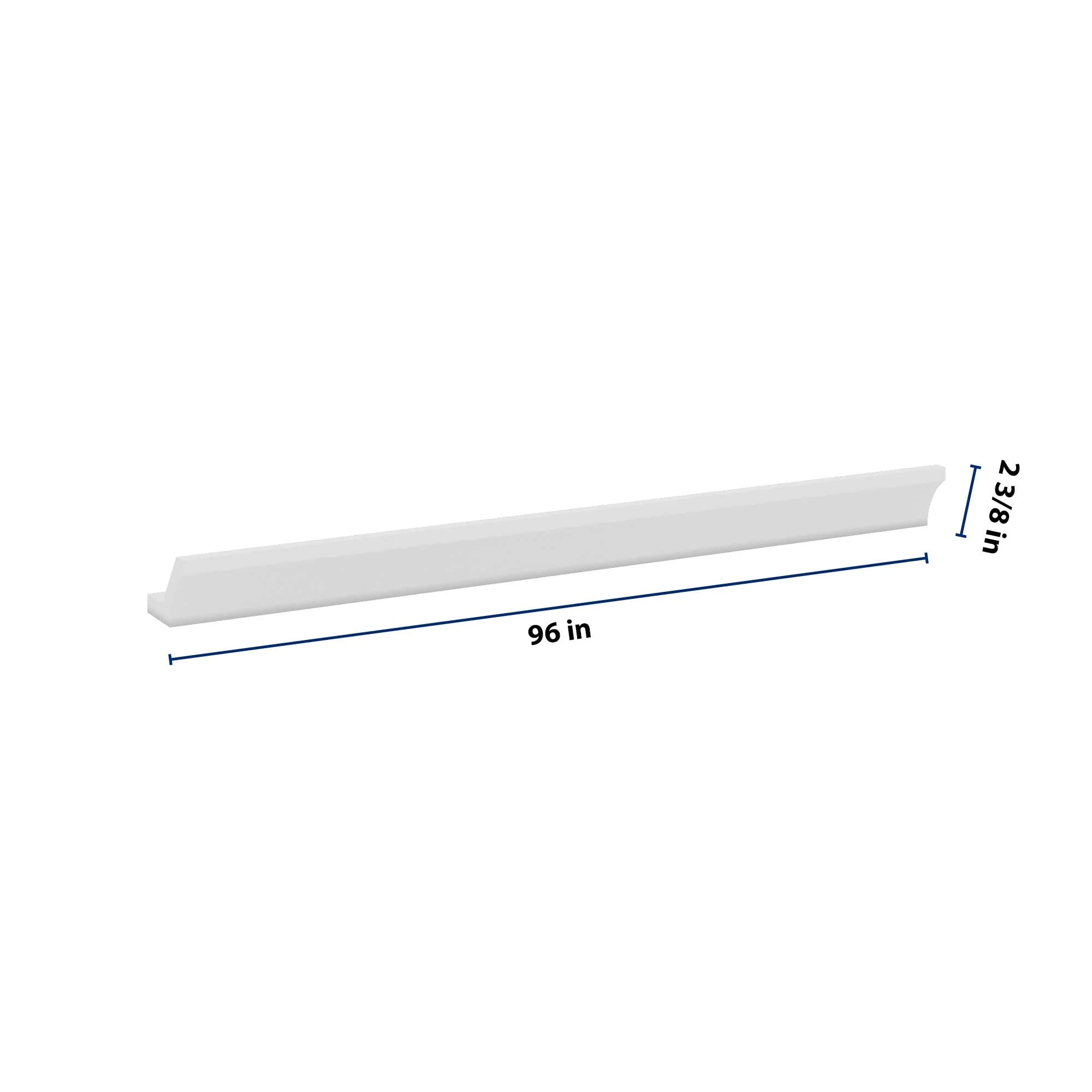 J&K White Shaker S8 96" W 10 3-1/4 Cove Molding with Base
