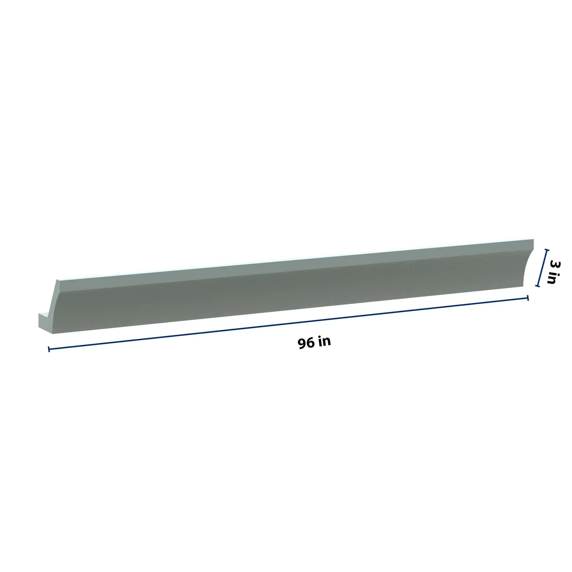 J&K Sage E3 96" W 10 4-1/4 Cove Molding with Base
