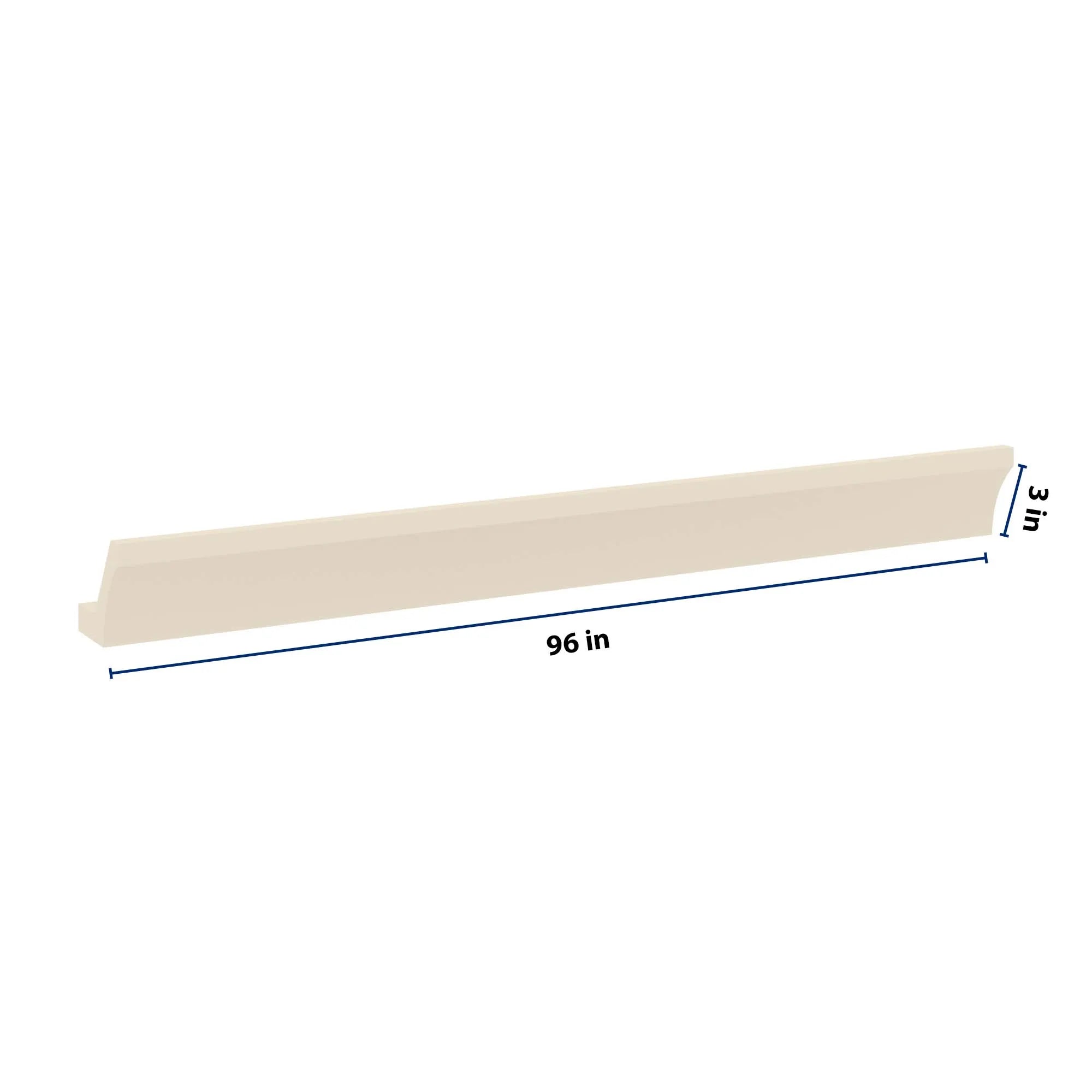 J&K Pearl Glazed H9 96" W 10 4-1/4 Cove Molding with Base