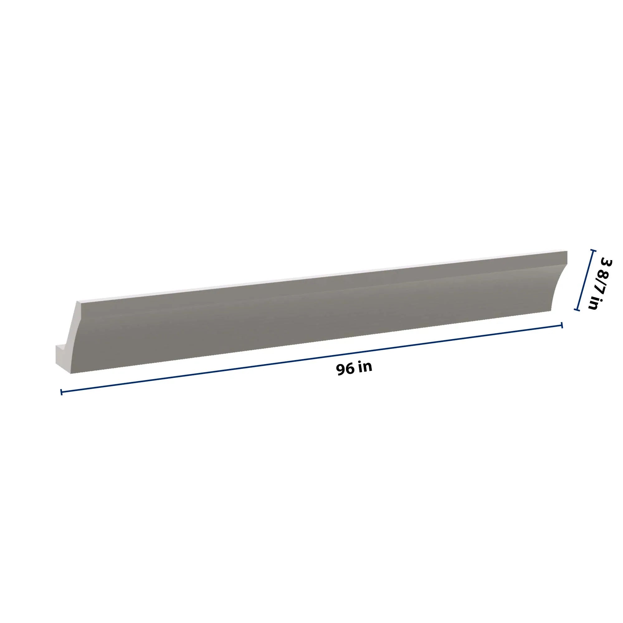 J&K Greige K3 96" W Large Cove Molding with Base
