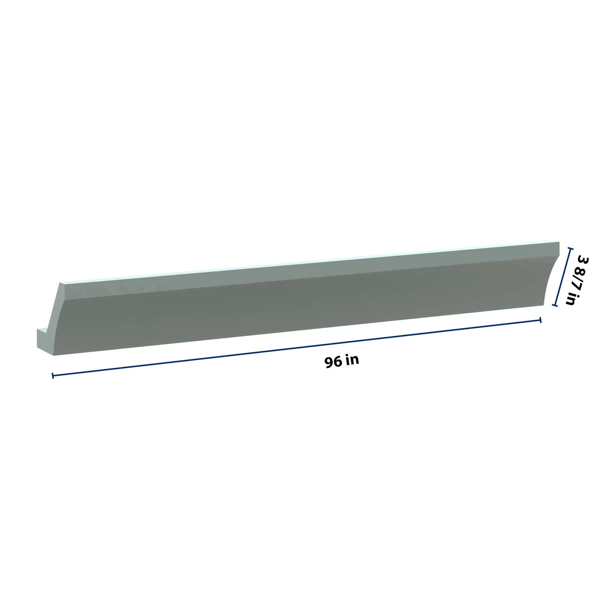 J&K Sage E3 96" W Large Cove Molding with Base