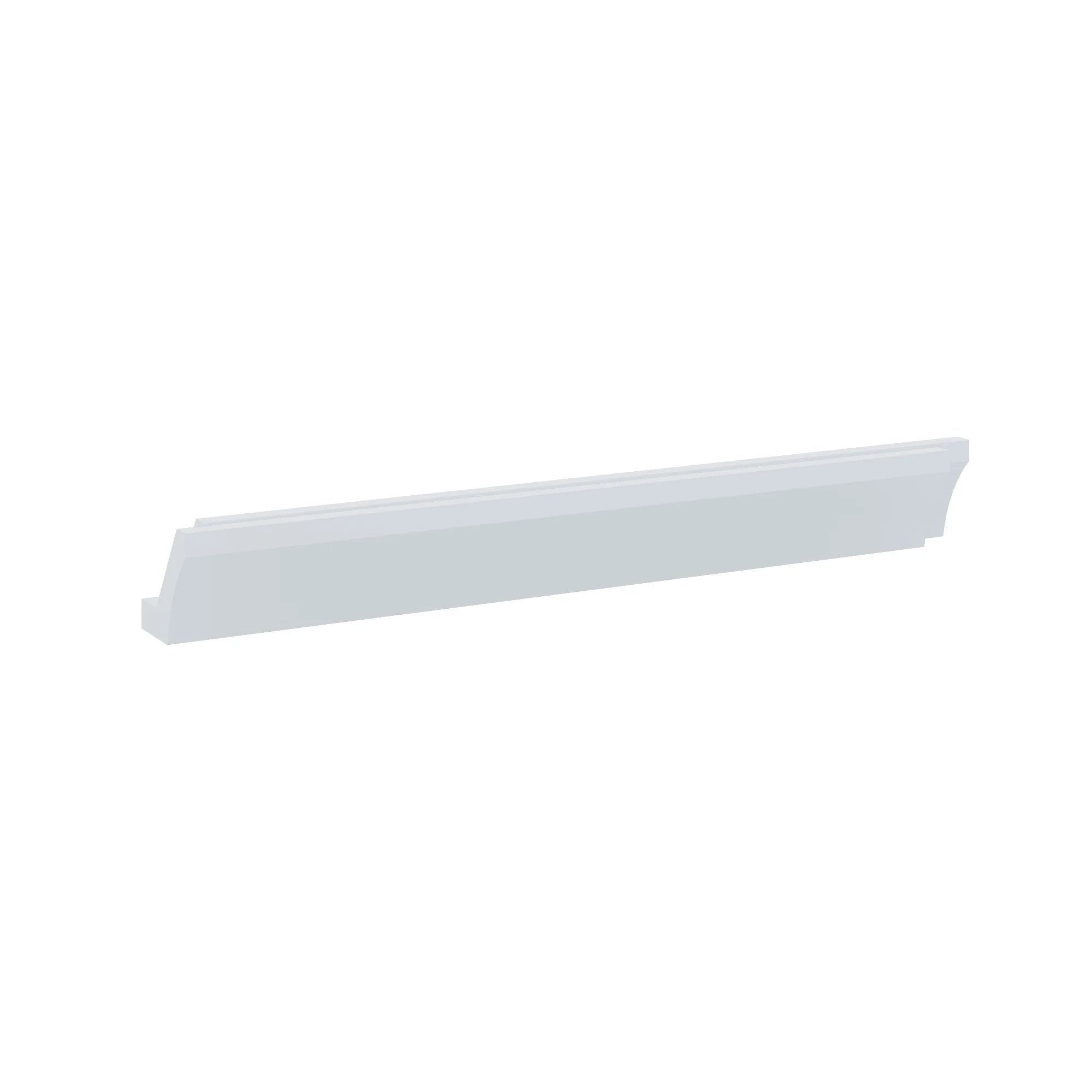 J&K White Shaker S8 96" W Large Cove Molding with Base