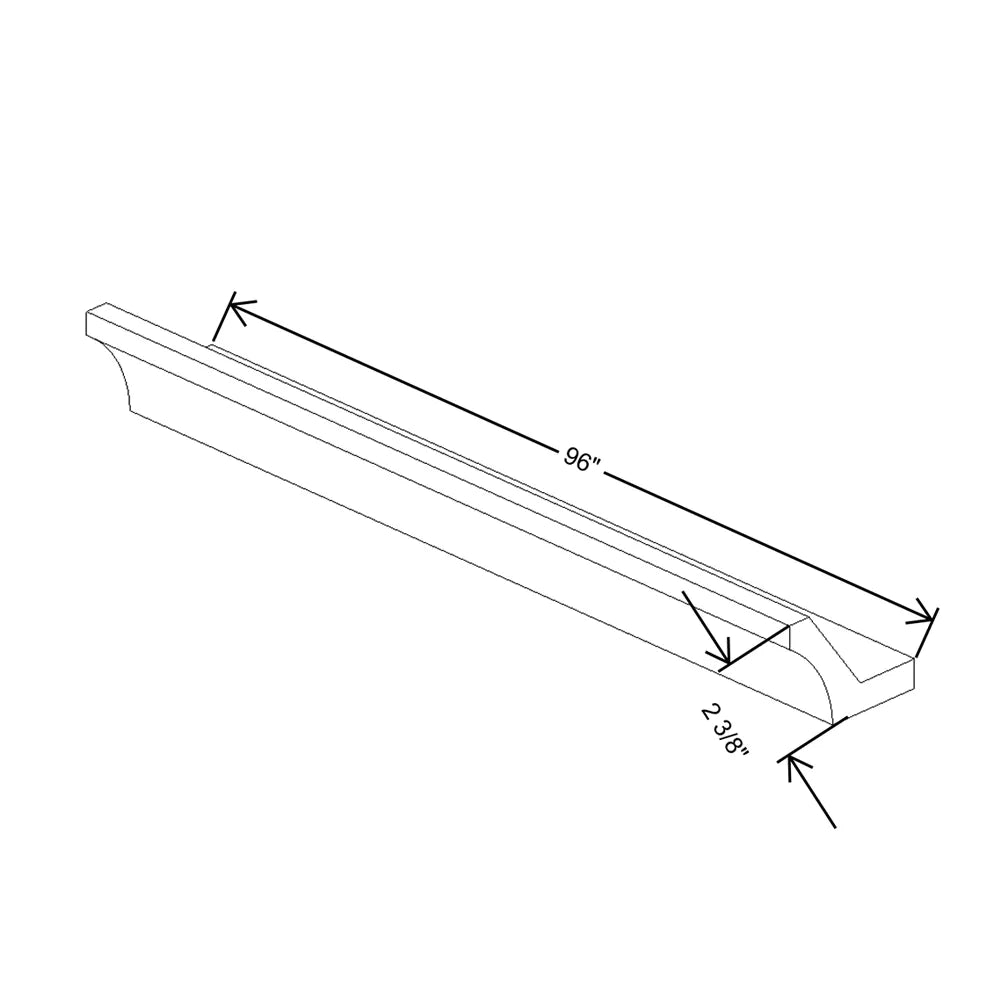 J&K Naval B7 96" W 10 3-1/4 Cove Molding with Base