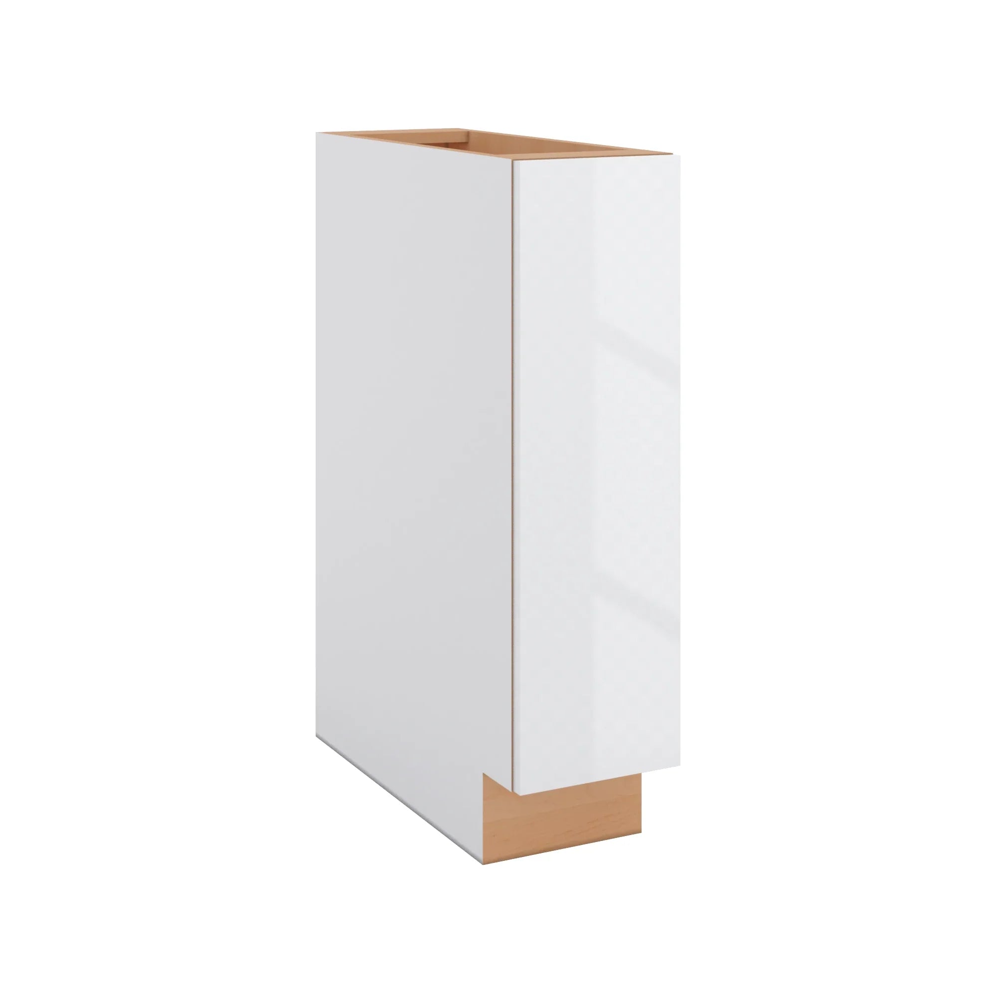 Modernform Cabinet Gloss White 9" W X 34 1/2" H X 24" D Full Height Single Door Base Cabinet