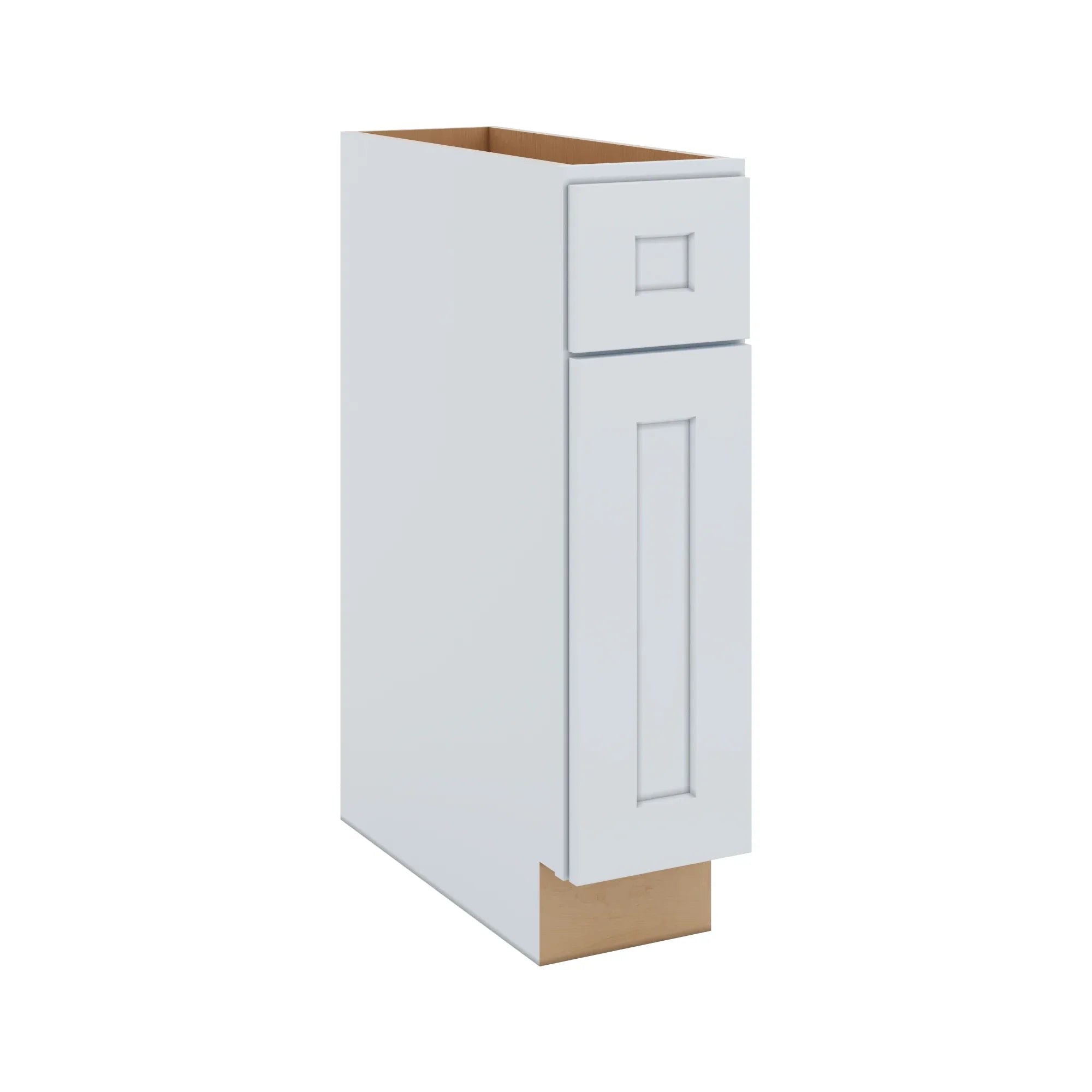 J&K White Shaker S8 Single Door Standard Base Cabinet - 9" W