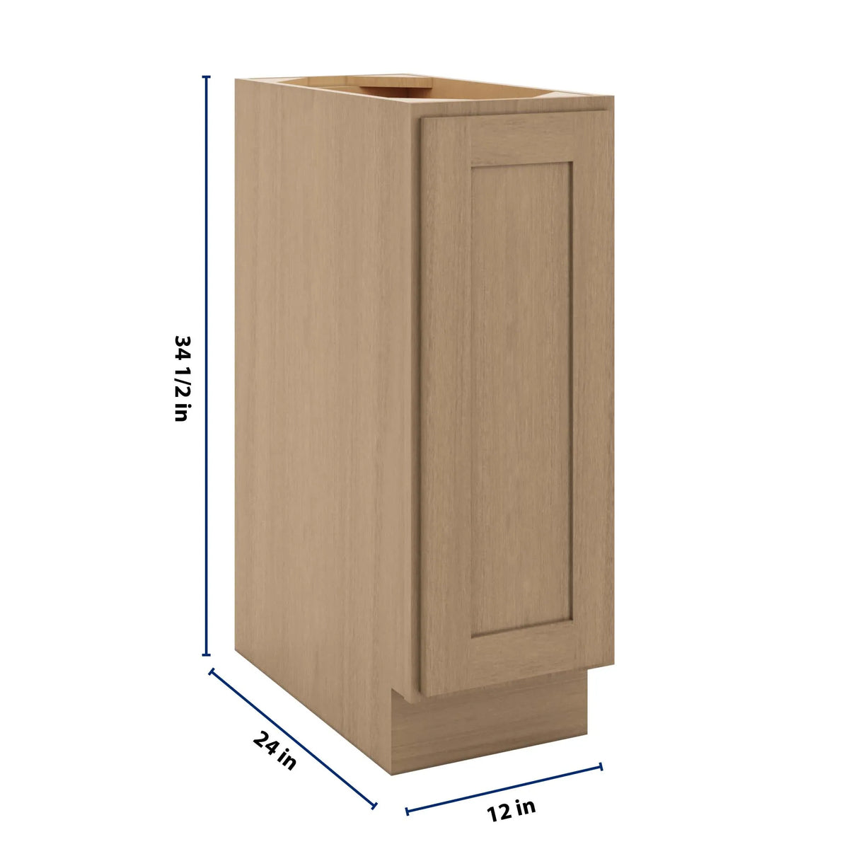 CNC Luxor 5-Piece Harvest 12" W Full Height Single Door Base Cabinet W/ 2 Pullout Shelf