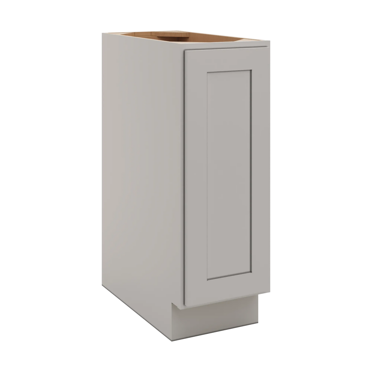 CNC Luxor 5-Piece Misty Grey 12" W Full Height Single Door Base Cabinet W/ 2 Pullout Shelf