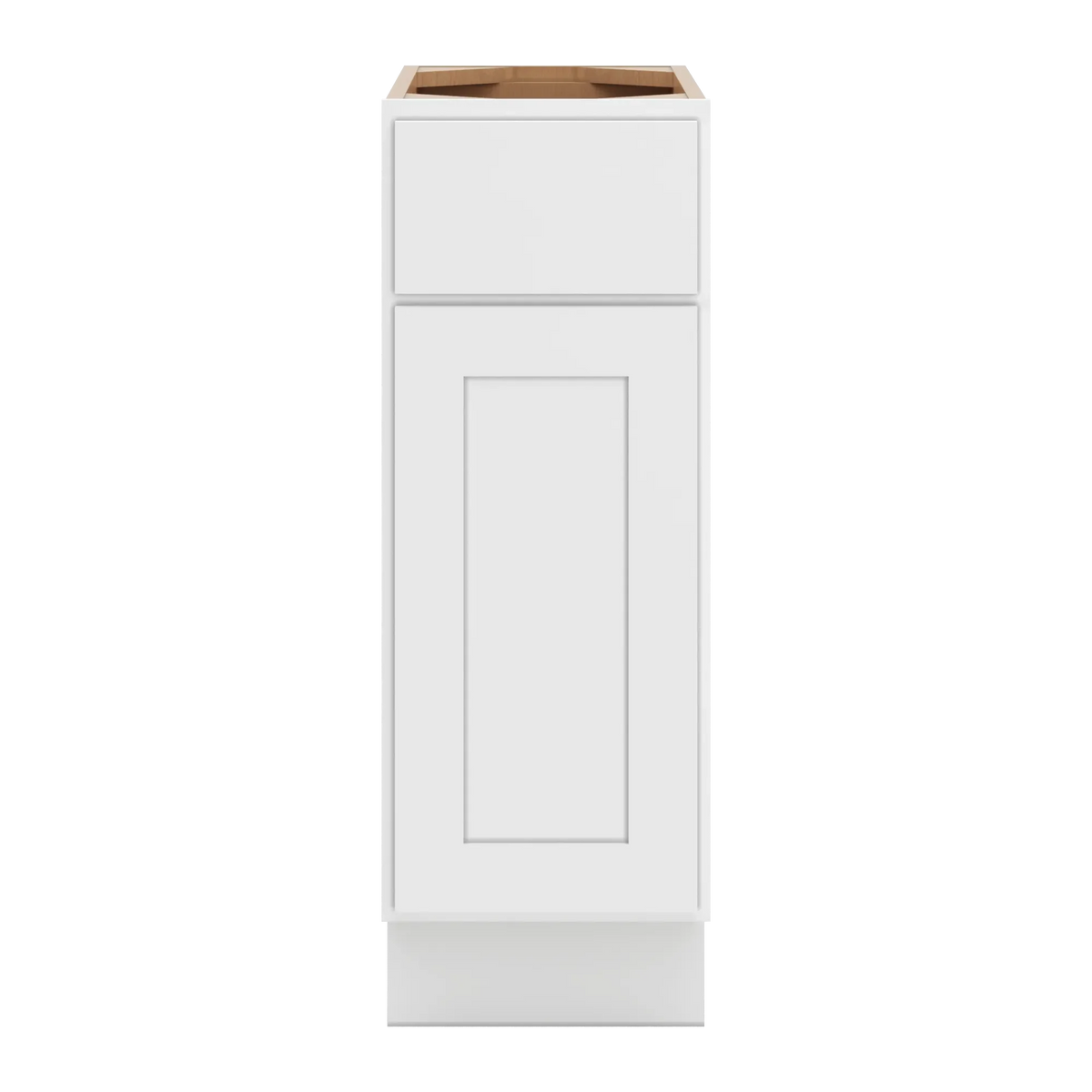 cnc luxor white 12 w single door base cabinet w 1 pullout shelf