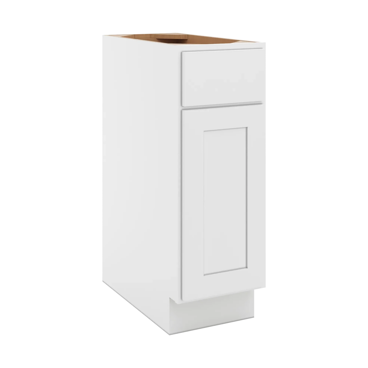 cnc luxor white 12 w single door base cabinet w 2 pullout shelf