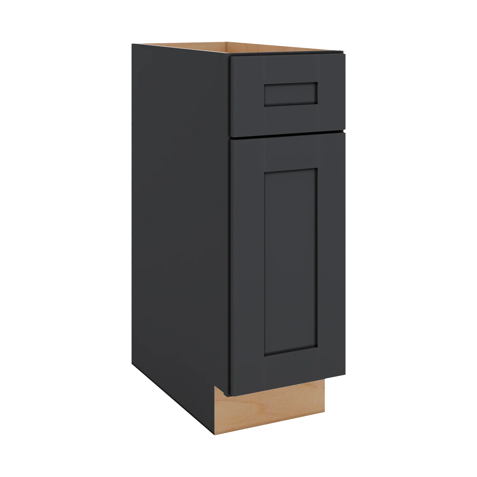 Modernform Cabinet Onyx Black Shaker 12" W X 34 1/2" H X 24" D Single Door Base Cabinet