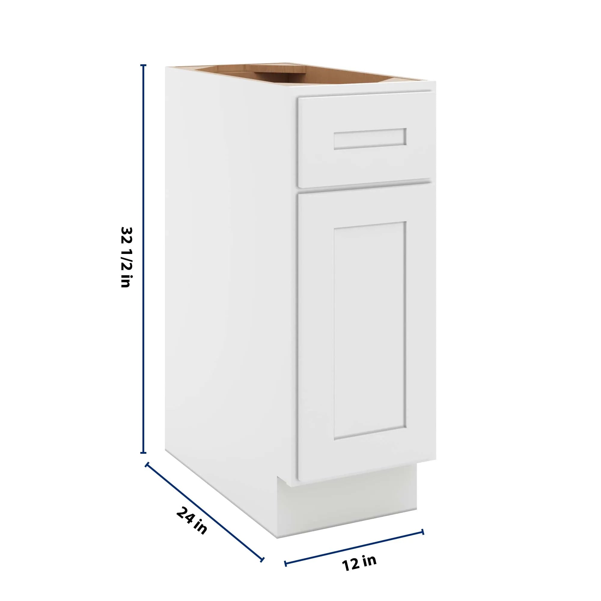cnc luxor 5 piece white 12 w x 32 1 2 h single door base cabinet