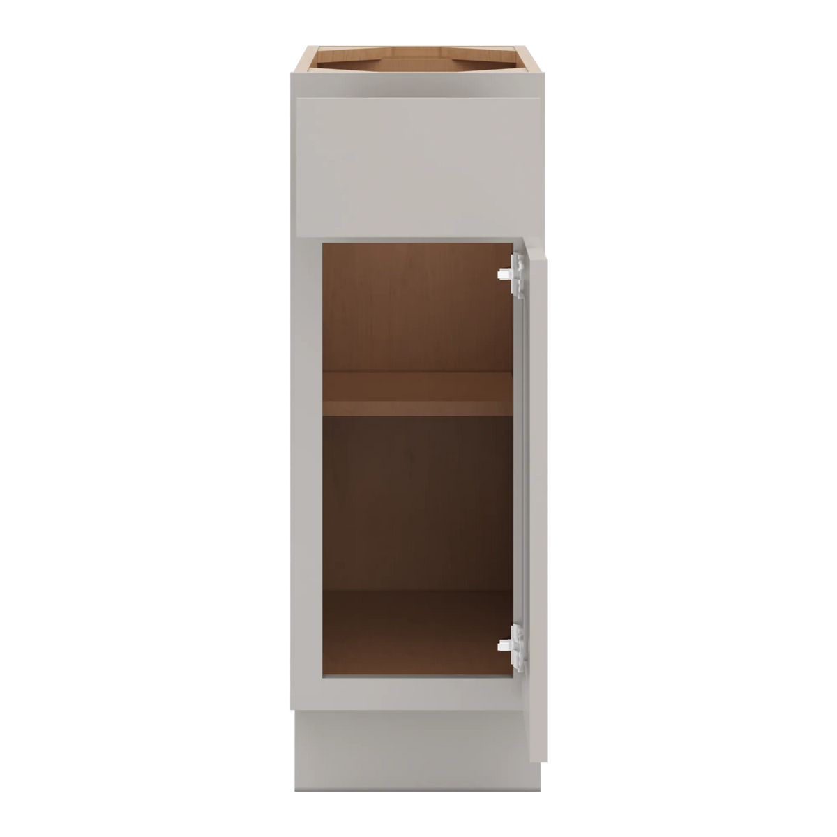 cnc luxor misty grey 12 w single door base cabinet