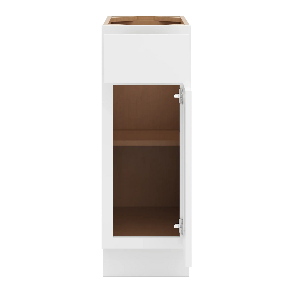 cnc luxor white 12 w single door base cabinet