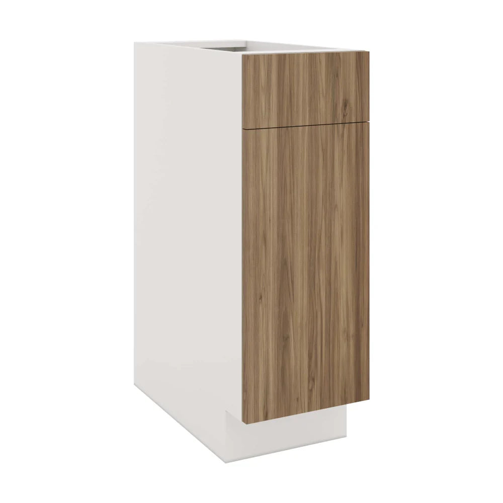 Modernform Cabinet Walnut 12" W X 34 1/2" H X 24" D Single Door Base Cabinet