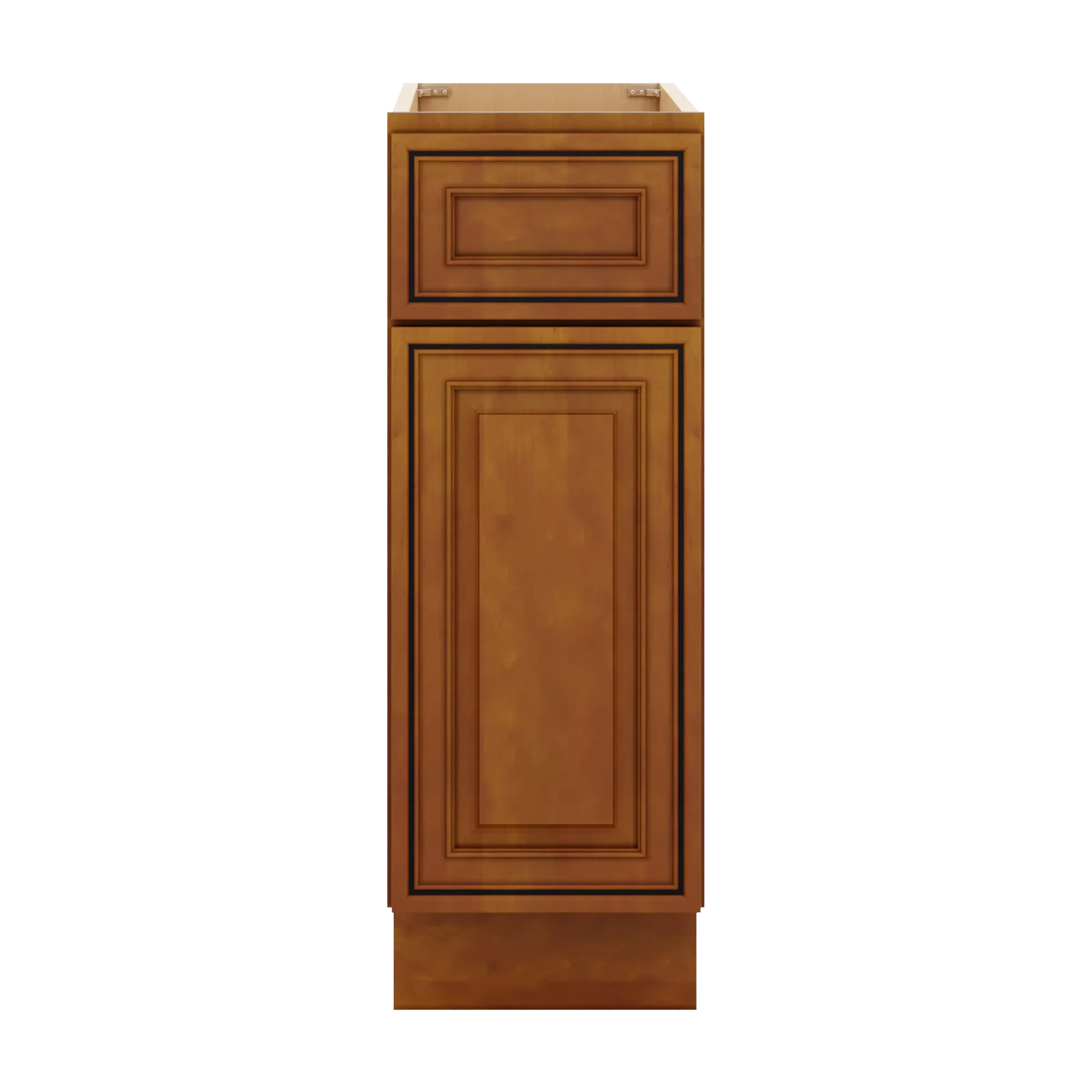 j k mocha glazed k10 single door standard base cabinet 12 w