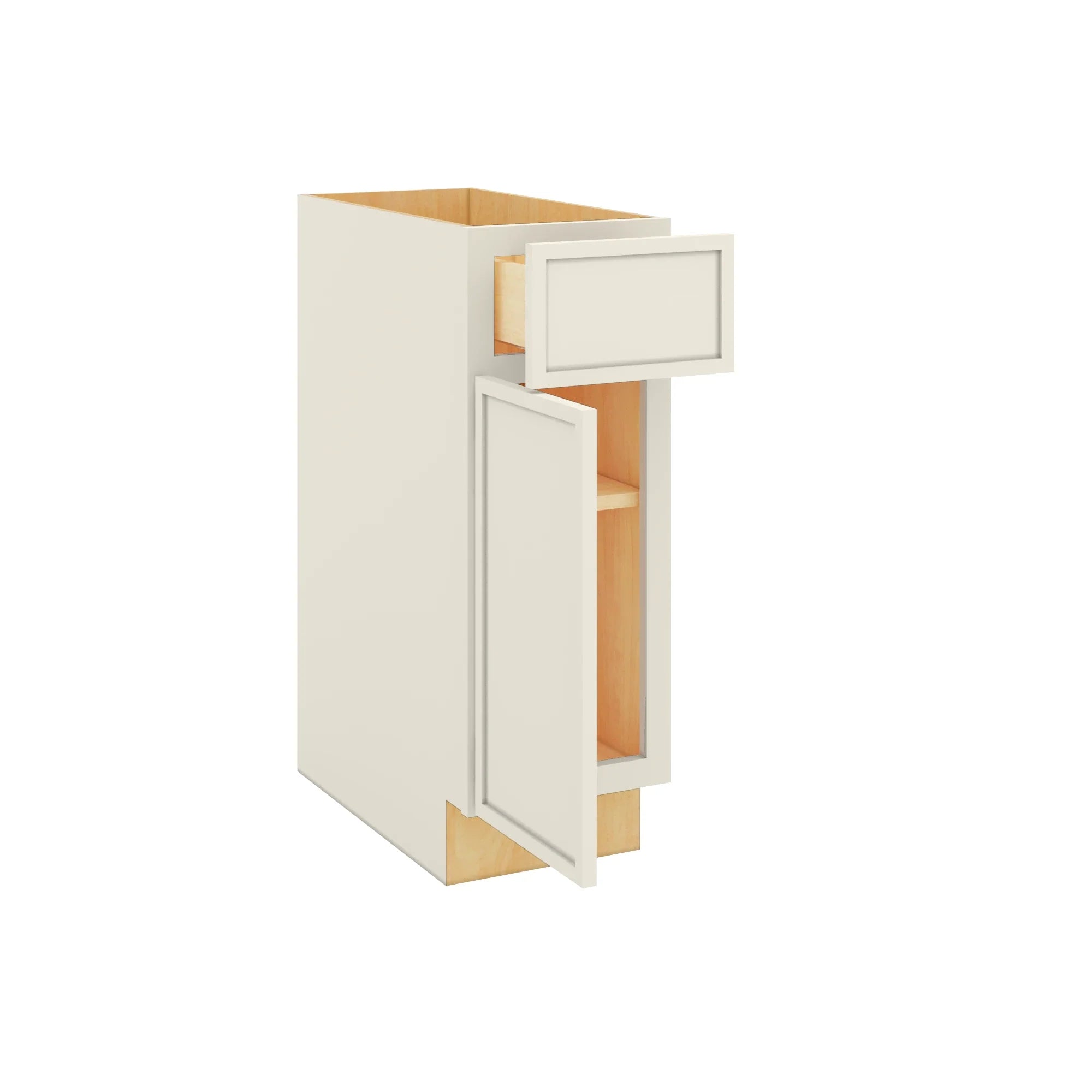 Modernform Cabinet Slim Dove White 12" W X 34 1/2" H X 24" D Single Door Base Cabinet