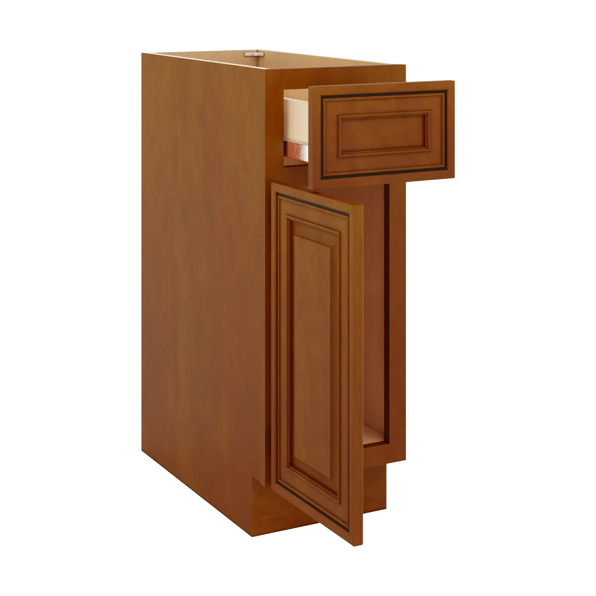 j k mocha glazed k10 single door standard base cabinet 12 w