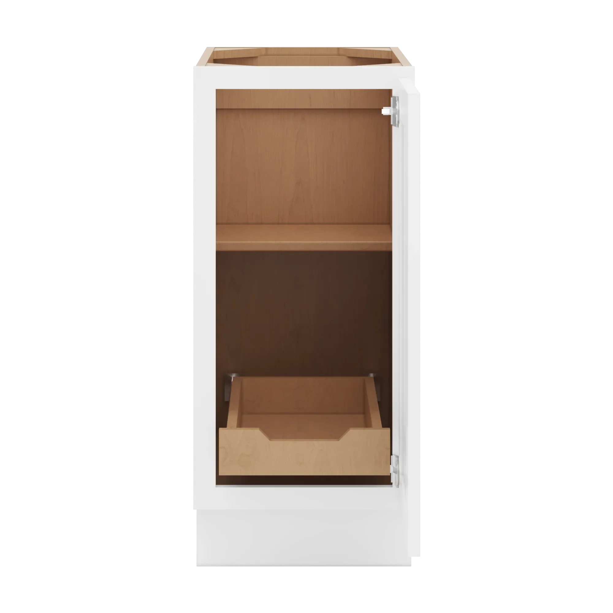 cnc luxor 5 piece white 15 w full height single door base cabinet w 1 pullout shelf