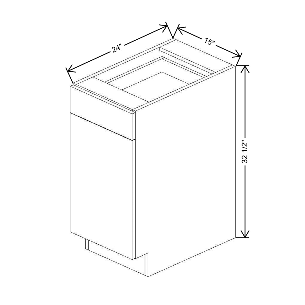 CNC Luxor Harvest 15" W X 32 1/2" H Single Door Base Cabinet