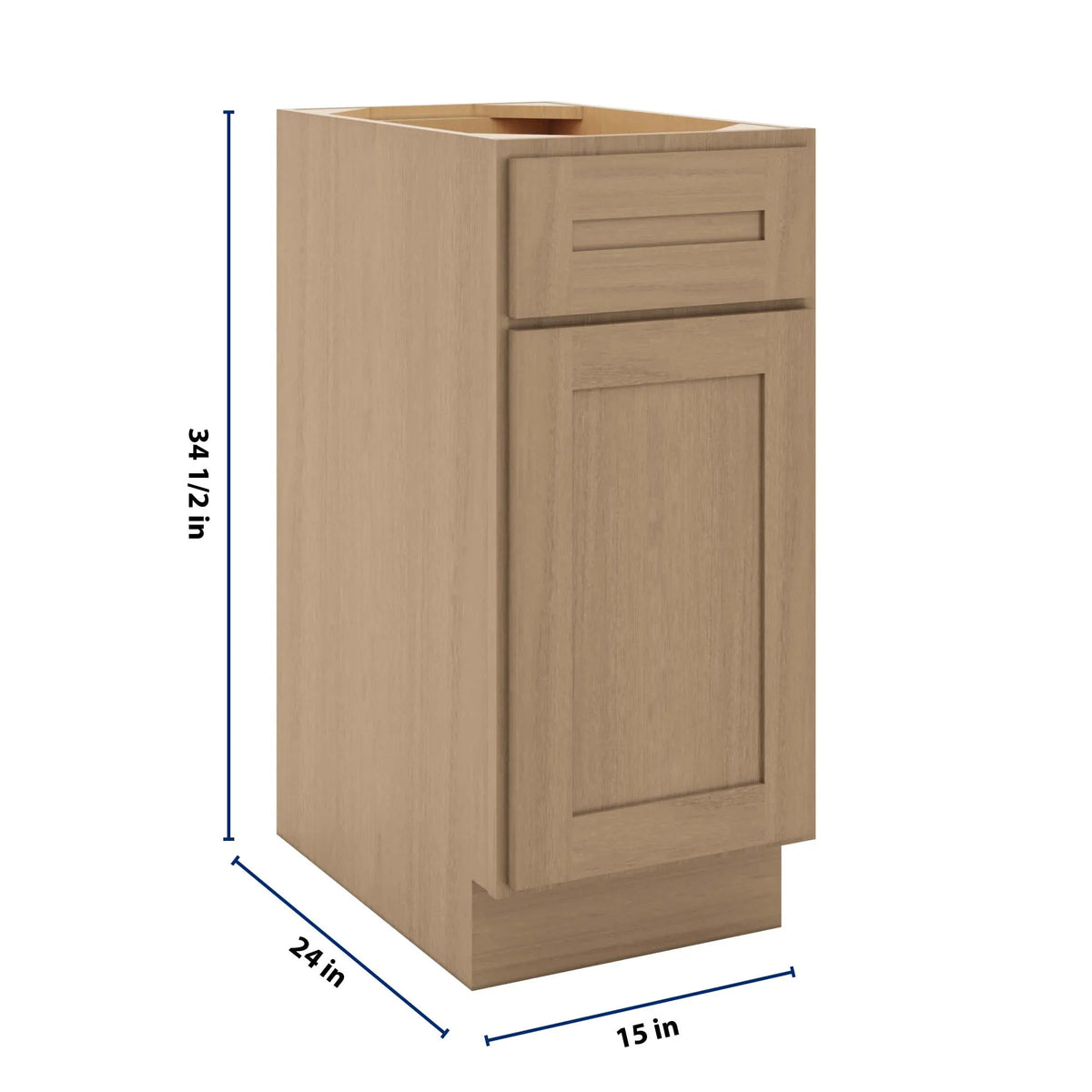 CNC Luxor 5-Piece Harvest 15" W Single Door Base Cabinet W/ 1 Pullout Shelf