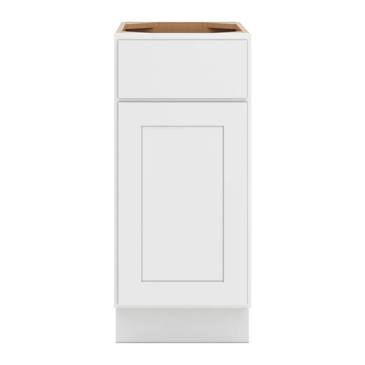 cnc luxor white 15 w single door base cabinet w 1 pullout shelf