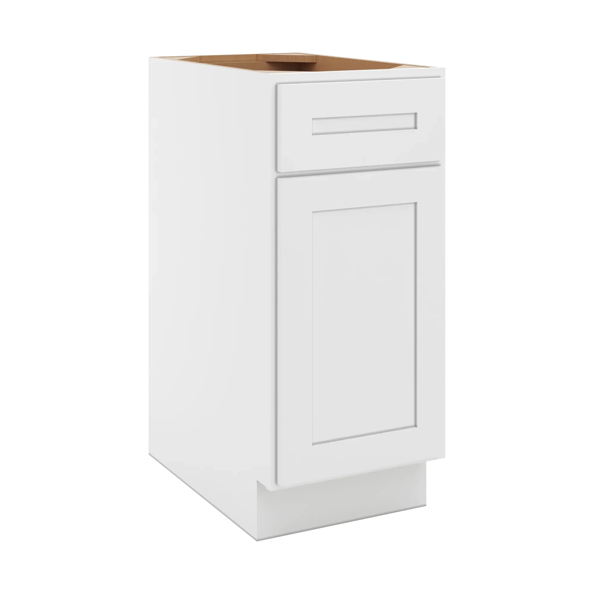 cnc luxor 5 piece white 15 w single door base cabinet w 2 pullout shelf