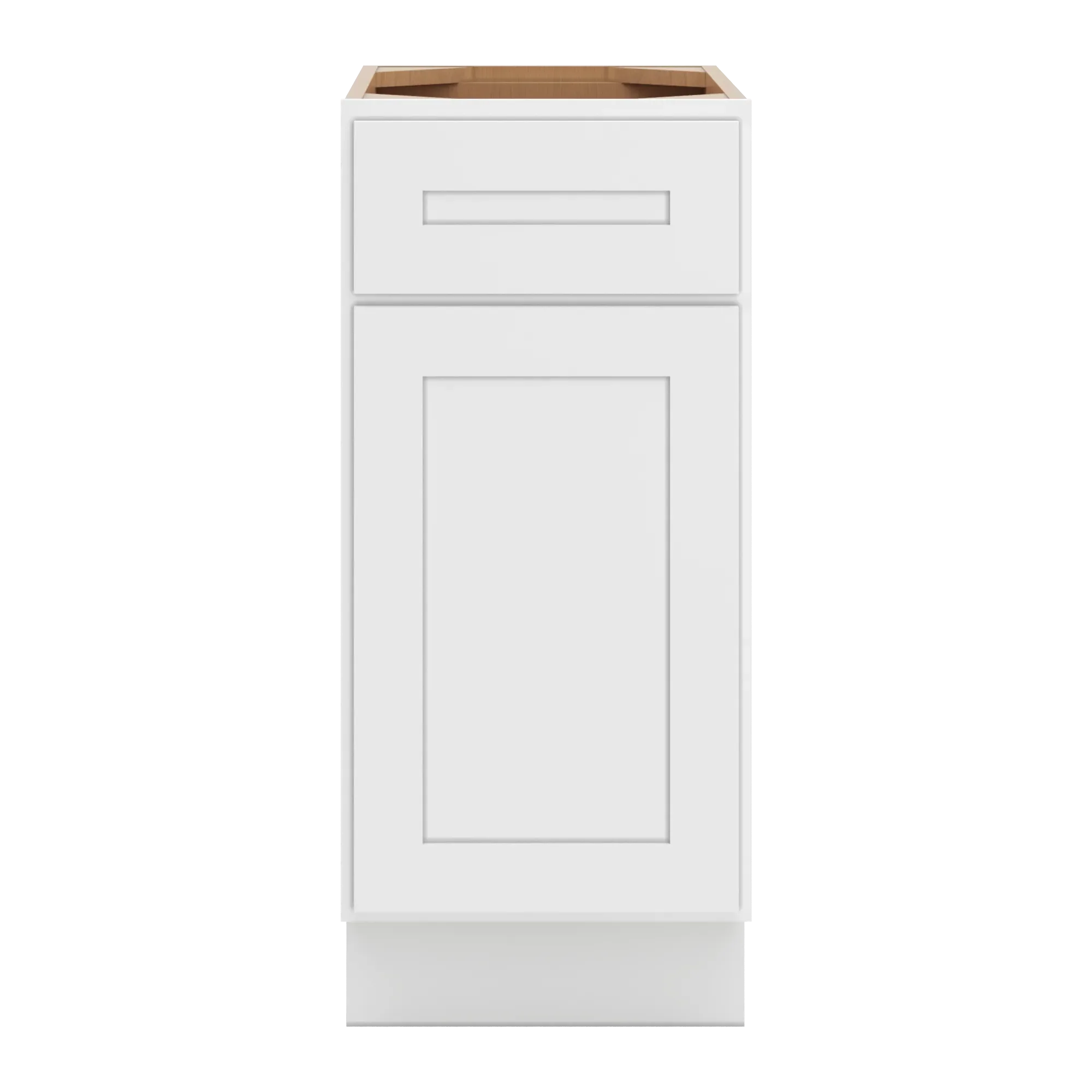 cnc luxor 5 piece white 15 w single door base cabinet w 2 pullout shelf