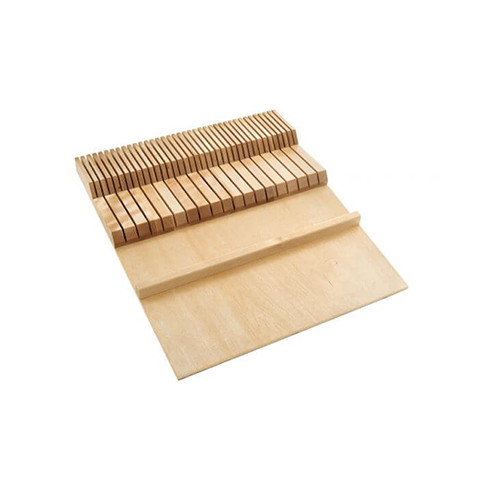 Wolf Classic Dartmouth 5-Piece Grey Stain Base Drawer Knife Drawer Insert Installed