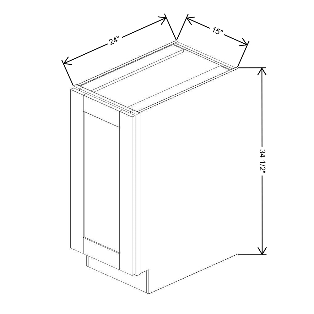 Fabuwood Allure Onyx Horizon 15"W Base Single Full Door