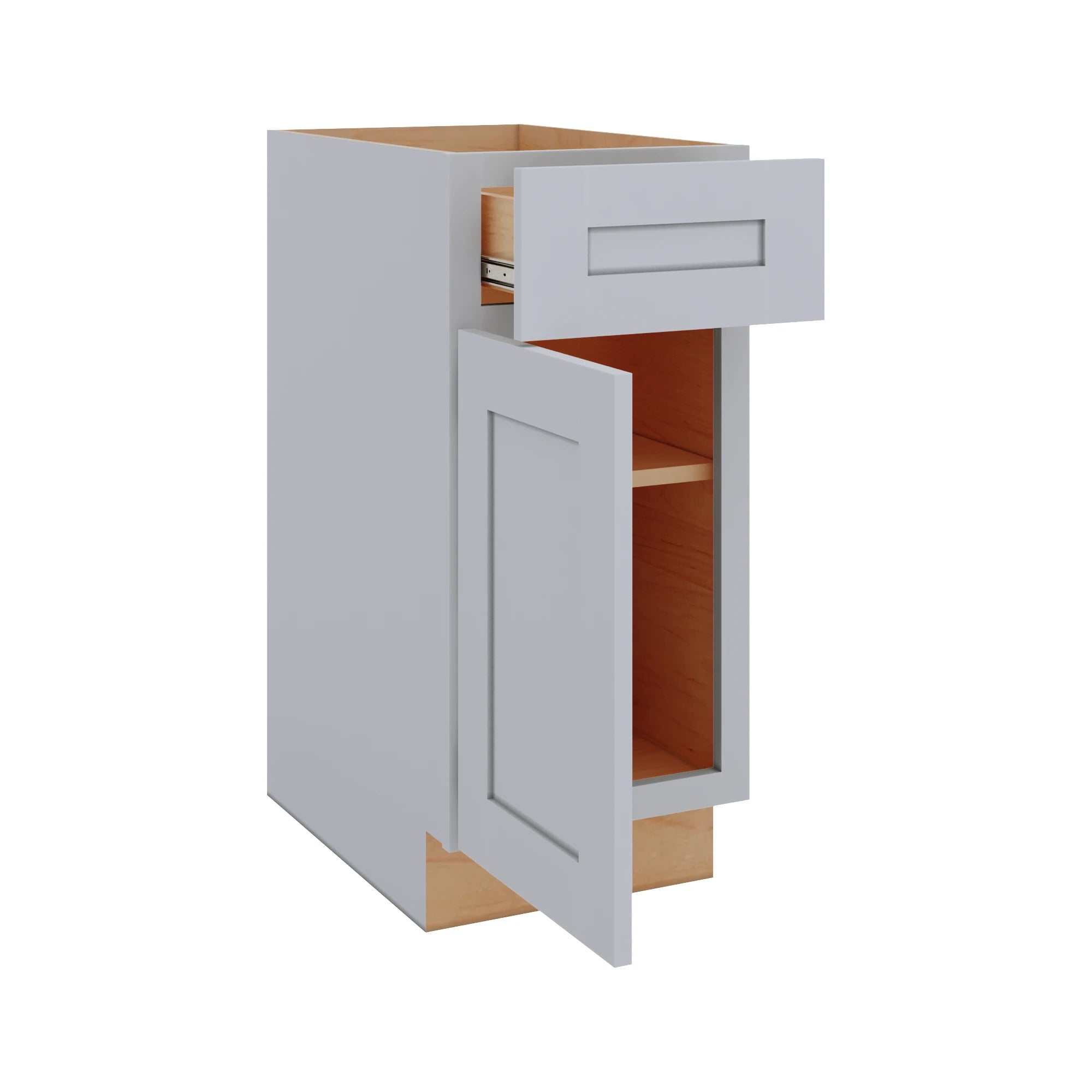 Modernform Cabinet Grey Shaker 15" W X 34 1/2" H X 24" D Single Door Base Cabinet