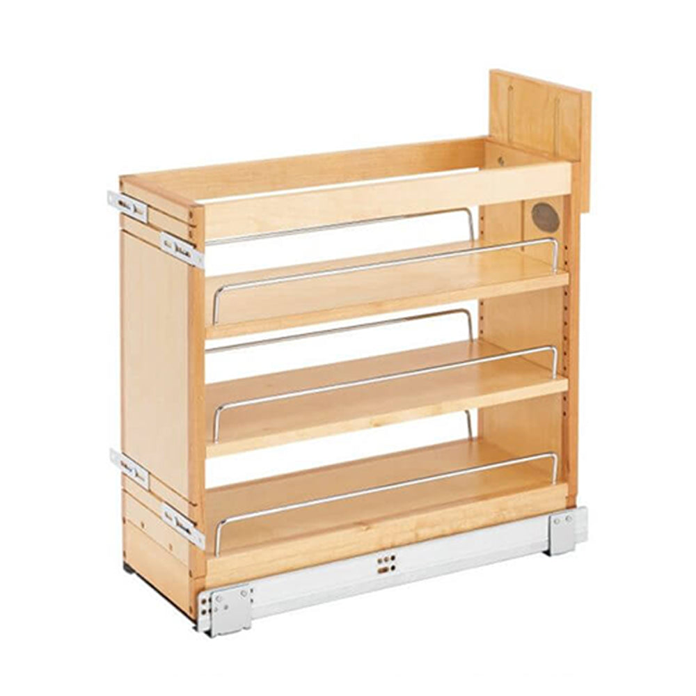 Wolf Classic Hanover Grey Stain Base Organizer Pull Out Installed