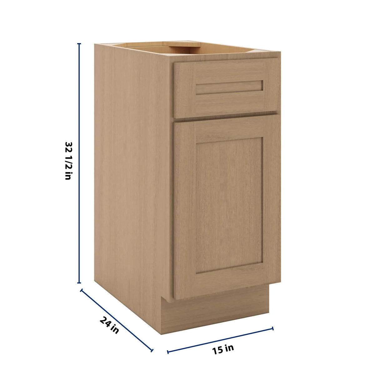 CNC Luxor 5-Piece Harvest 15" W X 32 1/2" H Single Door Base Cabinet