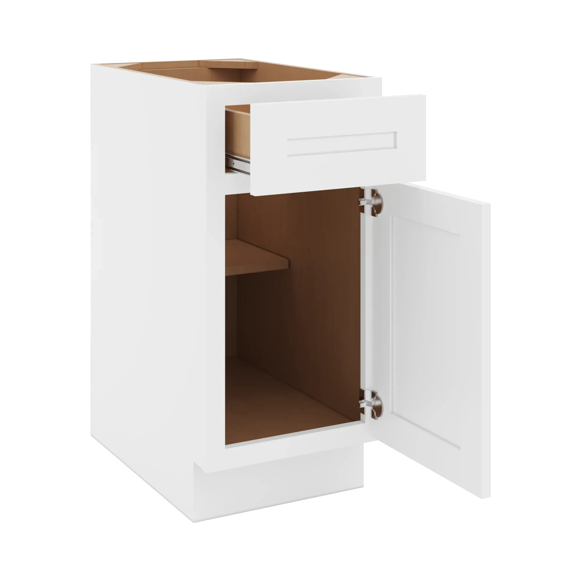 cnc luxor 5 piece white 15 w x 32 1 2 h single door base cabinet