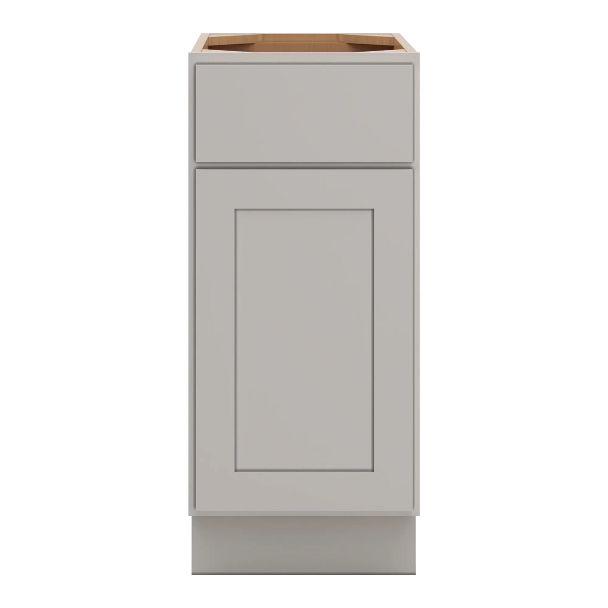 cnc luxor misty grey 15 w single door base cabinet