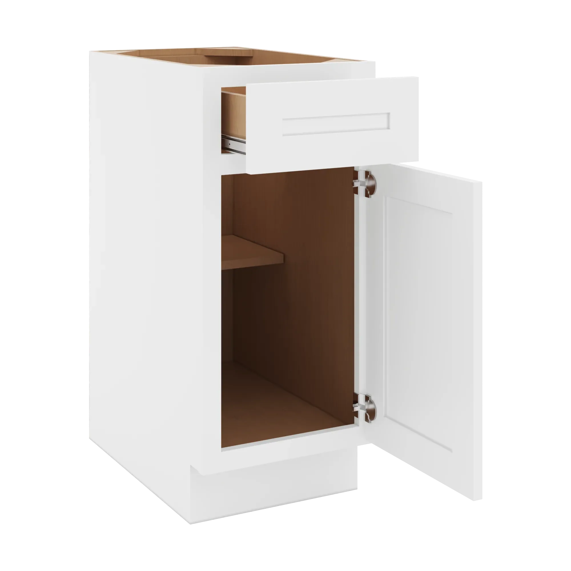cnc luxor 5 piece white 15 w single door base cabinet