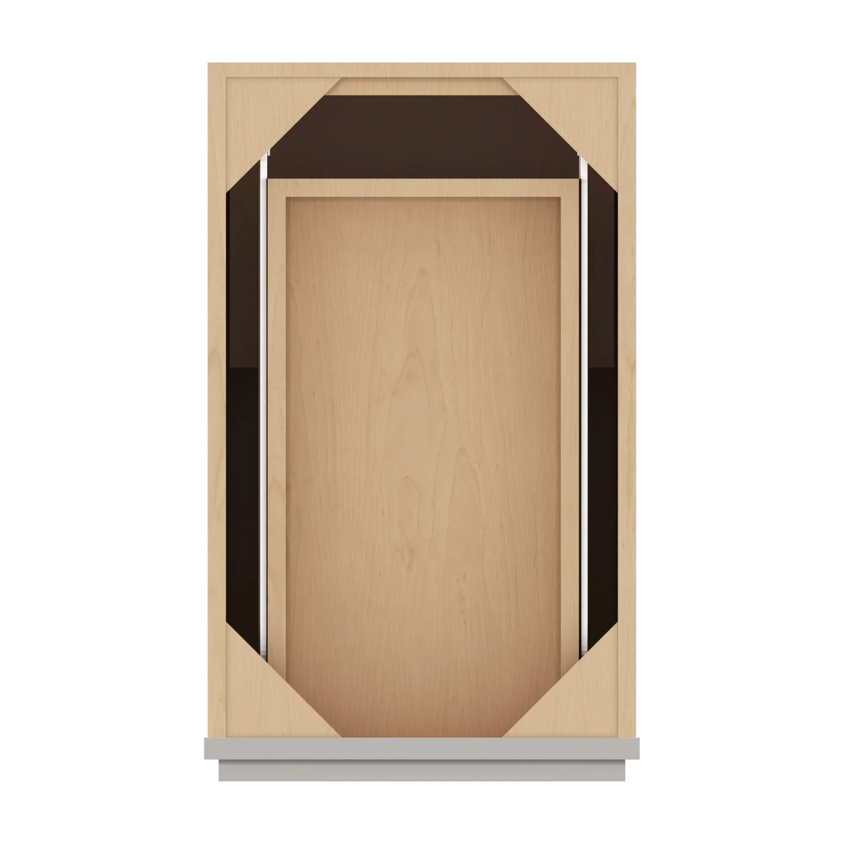 cnc luxor misty grey 15 w single door base cabinet