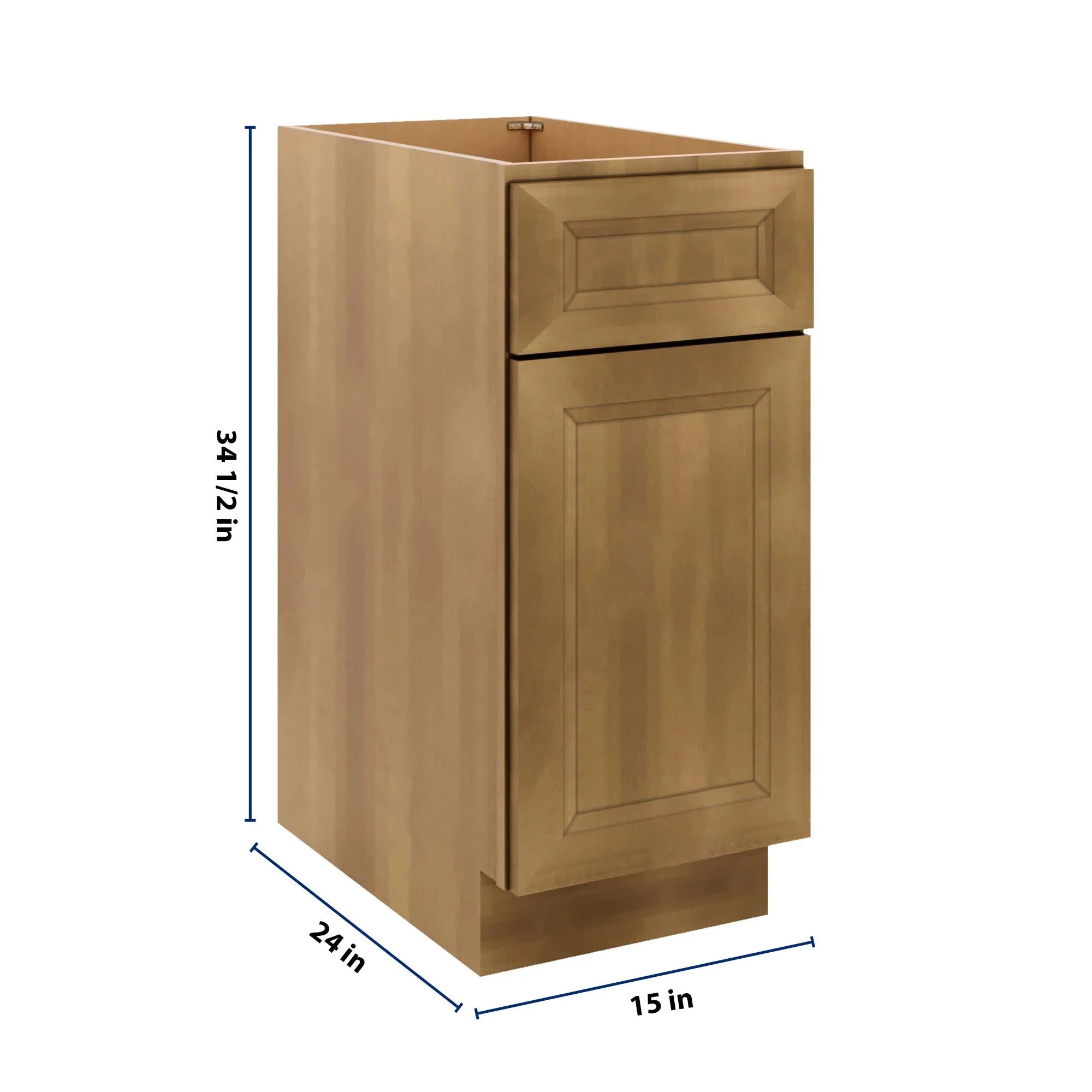 J&K Butterscotch B8 Single Door Standard Base Cabinet - 15" W