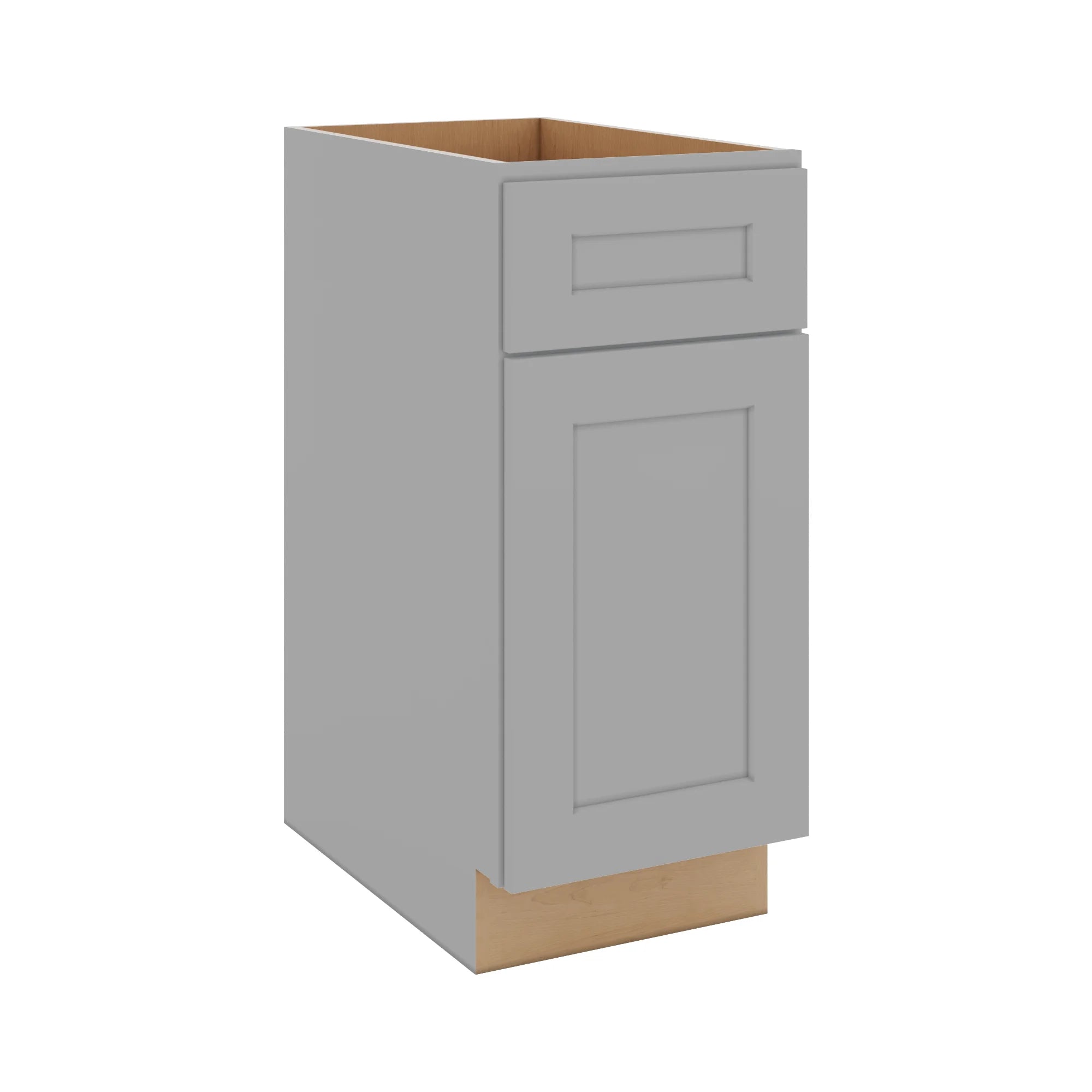 J&K Castle Grey S5 Single Door Standard Base Cabinet - 15" W