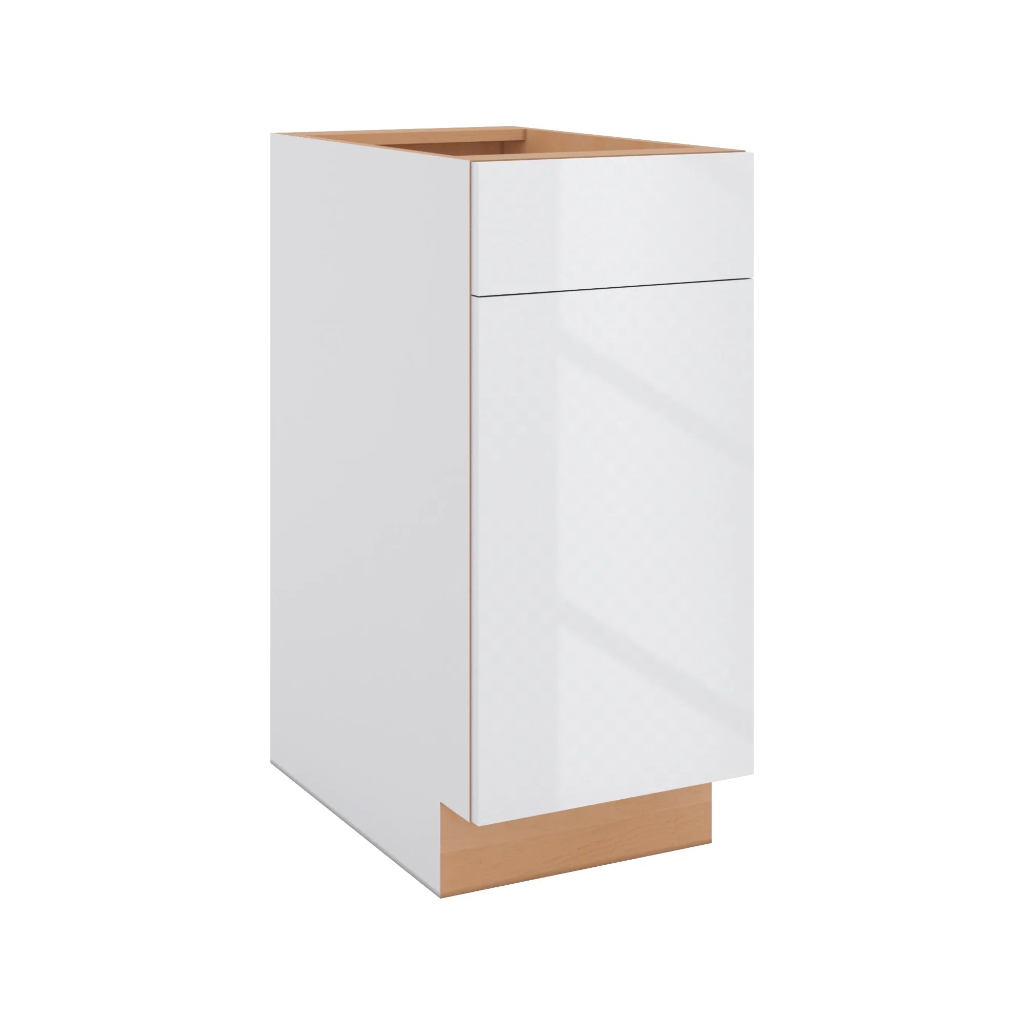Modernform Cabinet Gloss White 15" W X 34 1/2" H X 24" D Single Door Base Cabinet