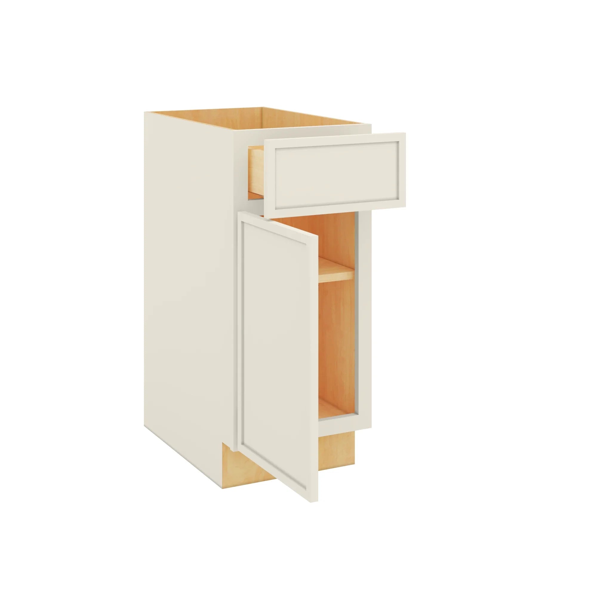 Modernform Cabinet Slim Dove White 15" W X 34 1/2" H X 24" D Single Door Base Cabinet