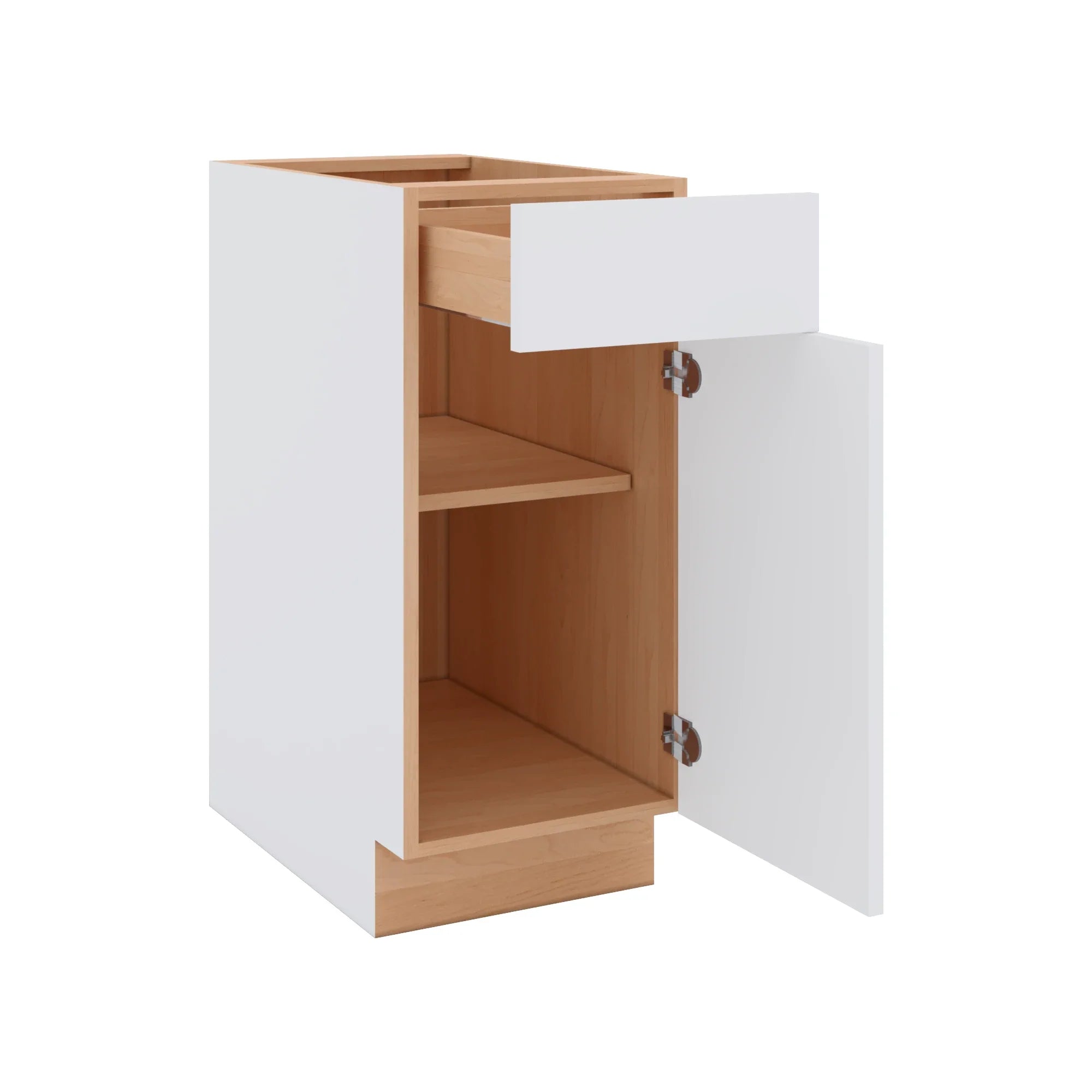 Modernform Cabinet Matte White 15" W X 34 1/2" H X 24" D Single Door Base Cabinet