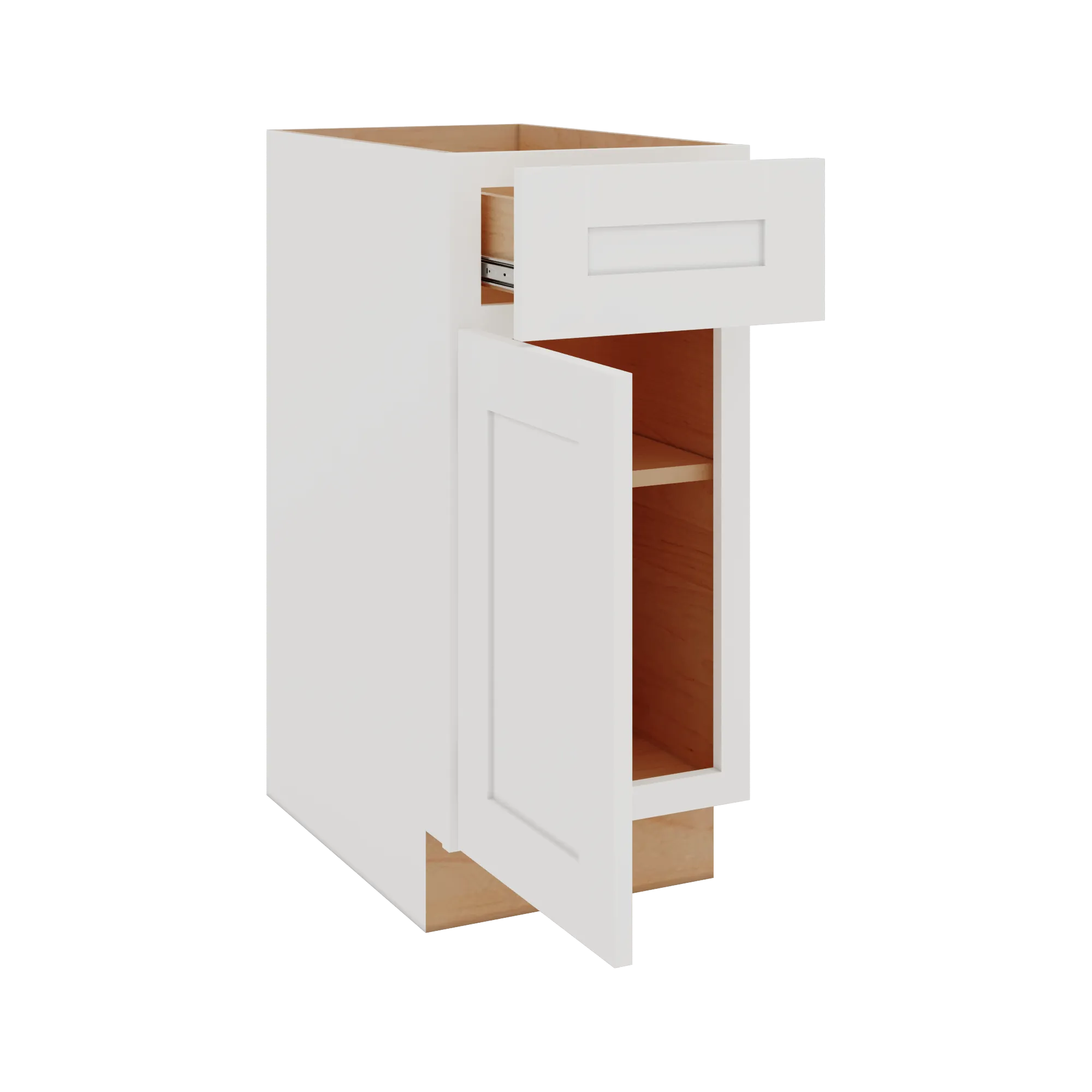 Modernform Cabinet White Shaker 15" W X 34 1/2" H X 24" D Single Door Base Cabinet