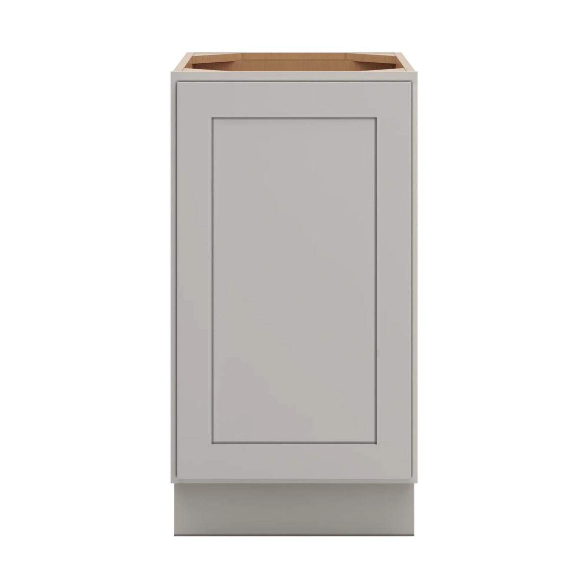 cnc luxor misty grey 18 w full height single door base cabinet w 1 pullout shelf